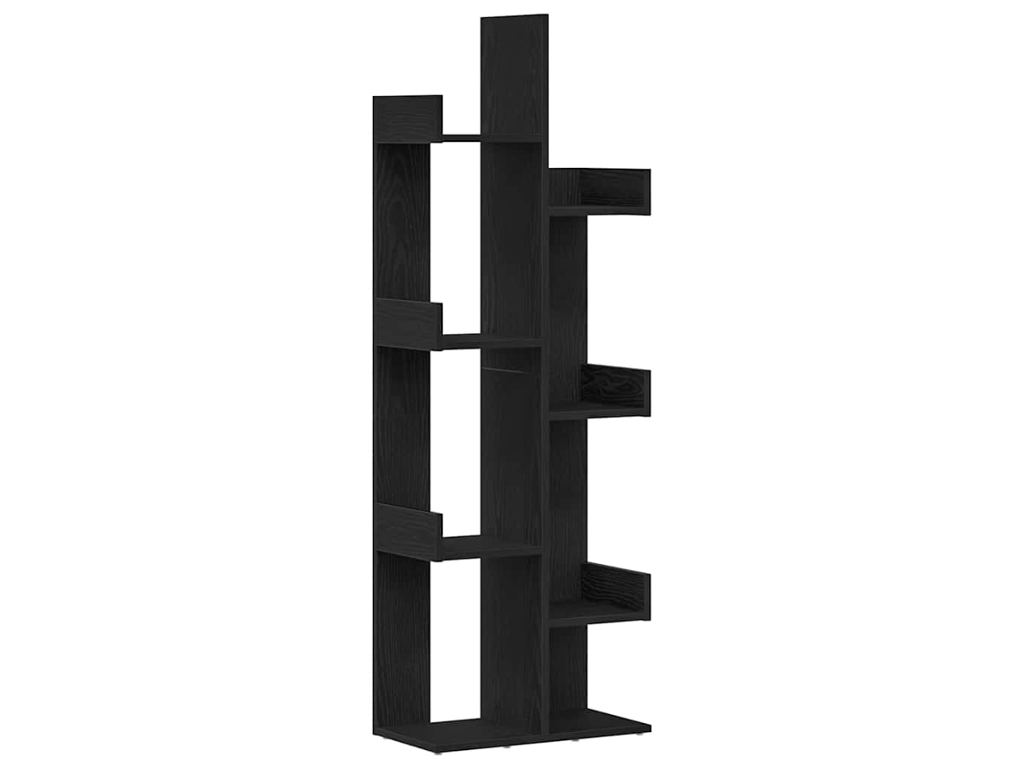 Maison Exclusive - Estantería Roble Negro 48 X 25,5 X 140 Cm Madera Contrachapada
