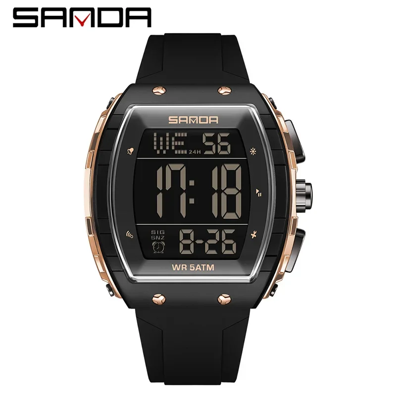 Reloj De Lujo Para Hombre, Reloj Deportivo Digital Resistente Al Agua