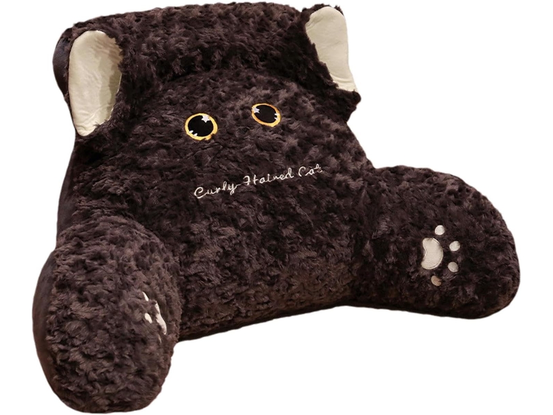 Almohada De Apoyo Lumbar, Almohada De Lectura Para Sillas De Oficina Y Cama (gris Oscuro/40 X 60 Cm) Gertiz
