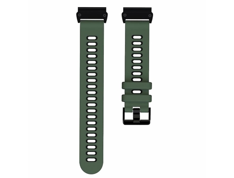 Correa para Garmin Fenix 7 Correa de reloj de liberación rápida de silicona bicolor Verde militar Negro VENISYMLIS
