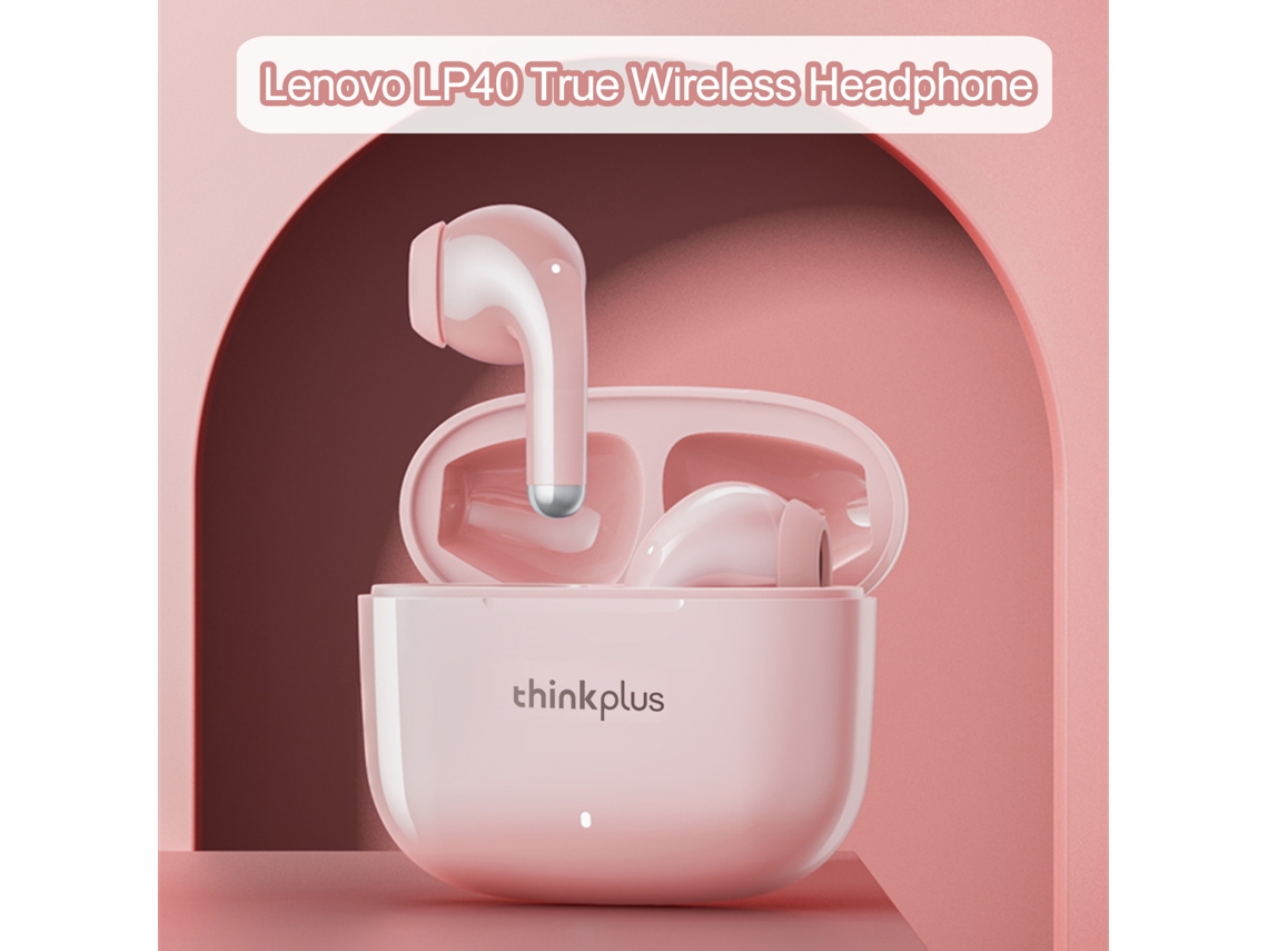 Fones De Ouvido Lenovo Lp40 Pro True Wireless Bt 5.3 Controle Táctil À Prova De Suor Com Microfone E Estojo De Carregamento