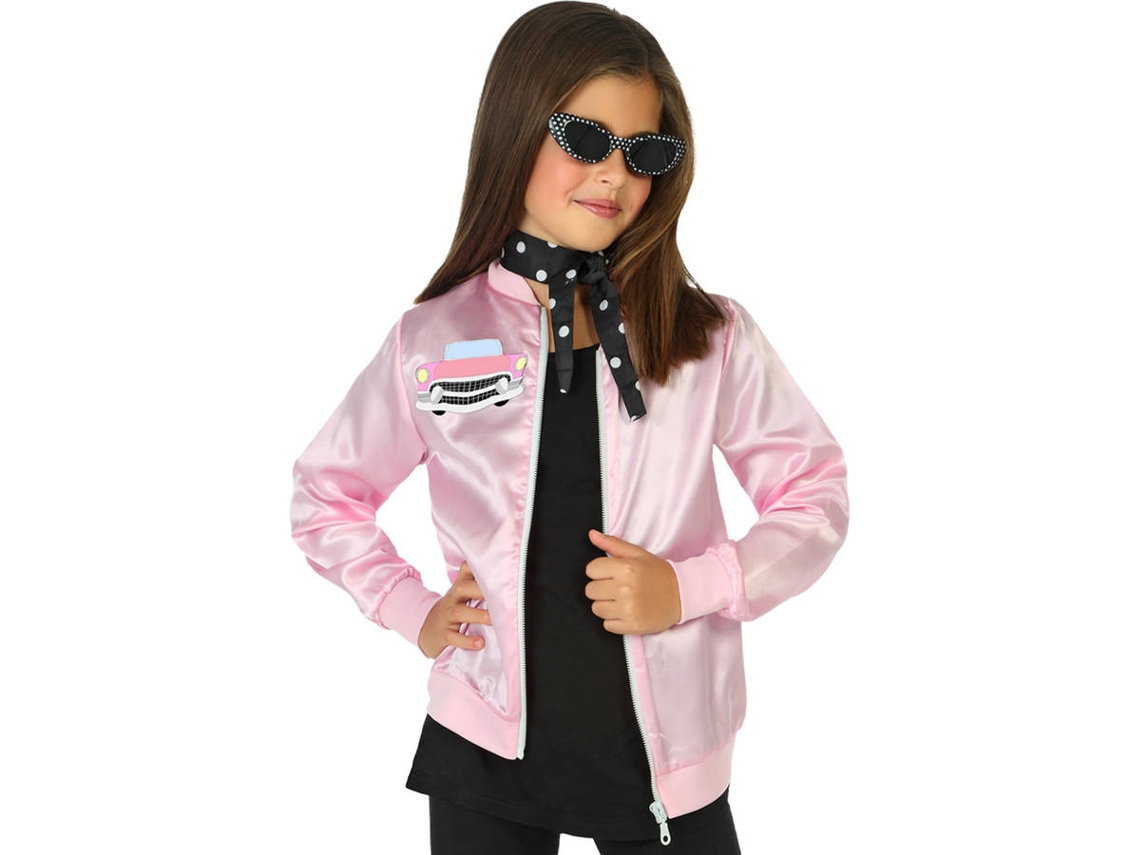 Disfraz de Niña DISFRAZZES Chaqueta Pink Ladies Grease Rosa Con Coche (Talla: 3 a 4 años)