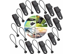 Clips Para Tiendas De Campaña Con 10 Clips De Bloqueo Y 10 Cordones De Sujeción - 20 Piezas Reutilizables