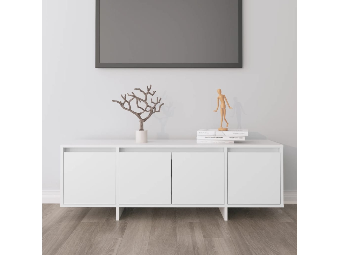 Mueble de TV 120x30x40,5 cm, derivados de madera, blanco, DKD HOME DECOR