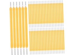 Pacote Com 100 Filamentos De Led Rígidos, Luz Quente 2700k, 3v, 38mm, 120ma, Acessórios.