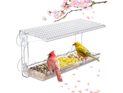 Comedero Para Pájaros De Ventana Con Ventosas Resistentes, Visión Clara, Para Jardín Y Patio.