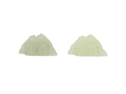 2 Piezas De Roca Decorativa Luminosa De Fluorita Verde, Cristal Mineral Simulado Para Acuario, Jardín O Mesa.
