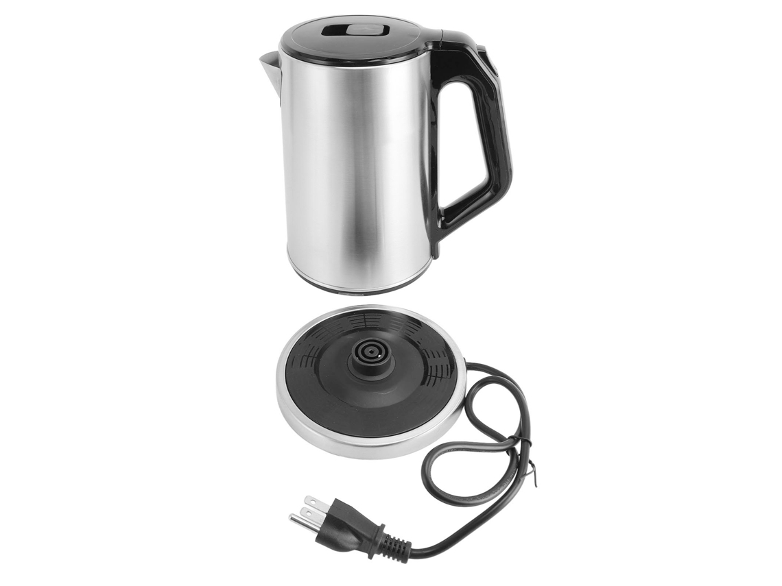 Chaleira Elétrica De Aço Inoxidável 2l Dupla Camada 1000w Com Desligamento Automático