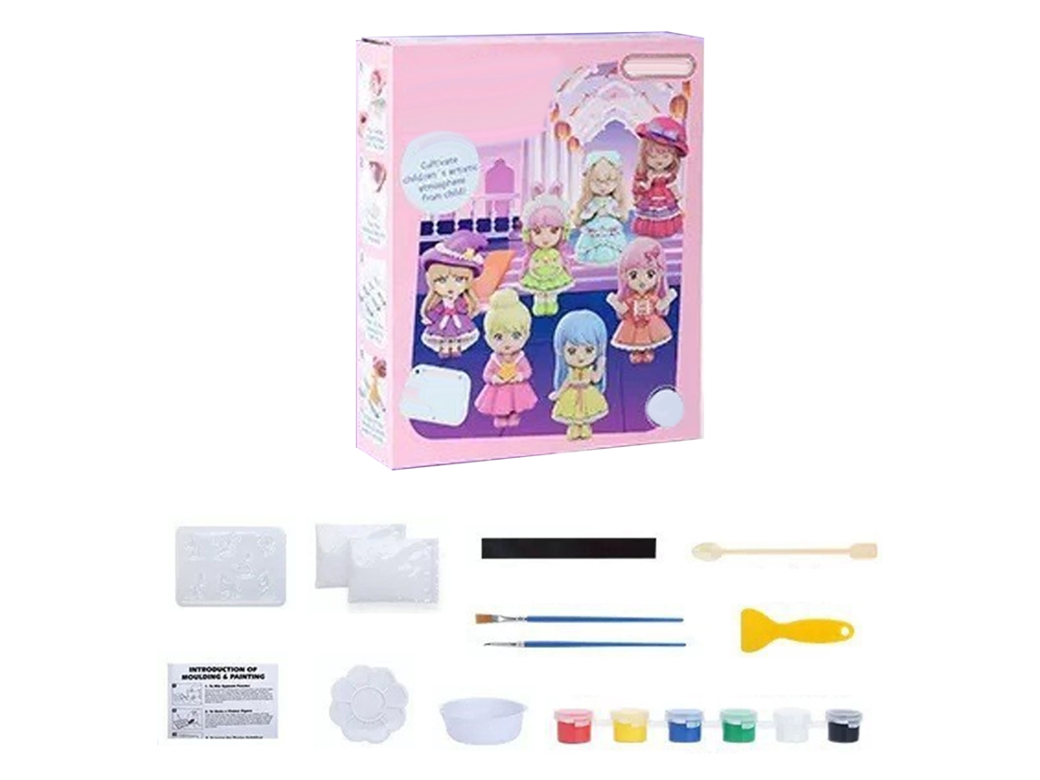 2026-muñeca De Pintura De Yeso Para Niños Manual Diy Escultura De Dibujos Animados Moldes Pigmentos Juguete Estilo Niña Bonita