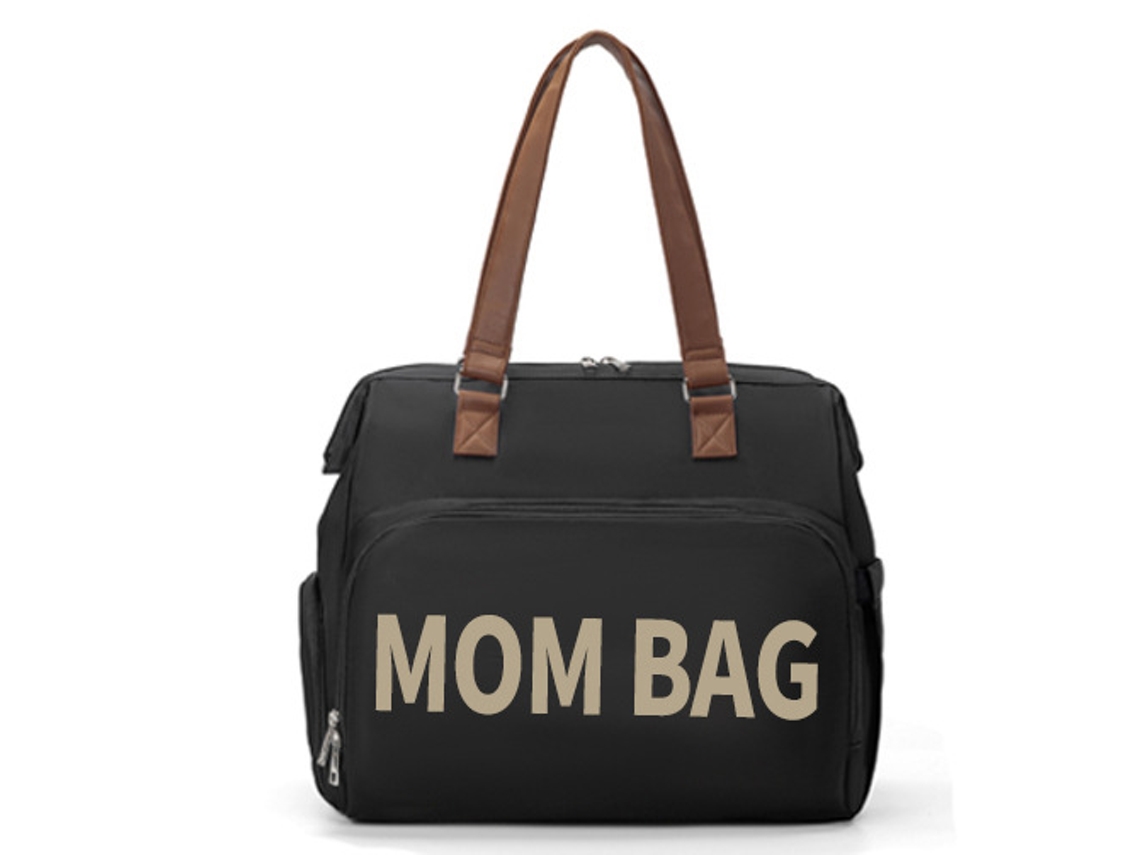 Bolso bandolera impermeable y ligero para maternidad/bebé, ideal para salidas y durante el embarazo. (Yunzii, madre negra)