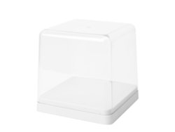 Caja Blanca Transparente, Apilable Y Resistente Al Polvo Para Guardar Y Exhibir Figuras.