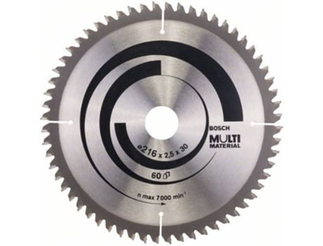 Disco de Sierra Circular BOSCH Multi Material 216x30x2.5 mm - 60