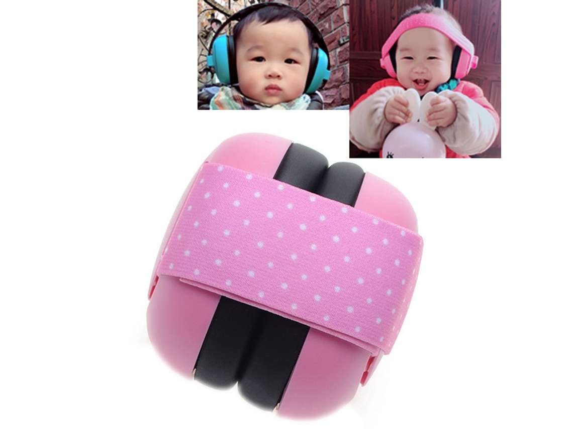 Protectores de orejas elásticos ajustables para bebés recién nacidos - Rosa