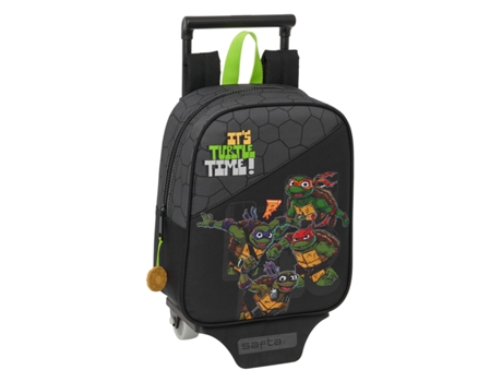 Mochila Escolar con Ruedas TEENAGE MUTANT NINJA TURTLES Negro Gris 22 x 27 x 10 cm