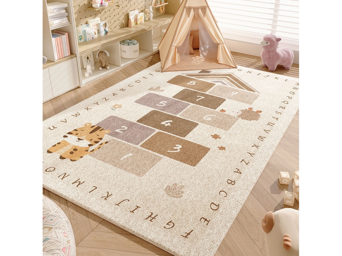 Tapete De Brincar Infantil, Tapete De Atividades Educativo Antiderrapante, Tapete Decorativo Em Imitação De Cashmere,estilo 2/60x90cm Gertiz