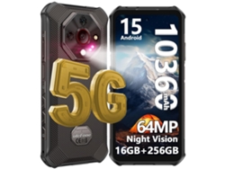 Smartphone robusto 5G Ulefone Armor X16 Pro 16 GB/256 GB 10360 mAh 6,56'' 120 Hz 64 MP Android 15 Negro