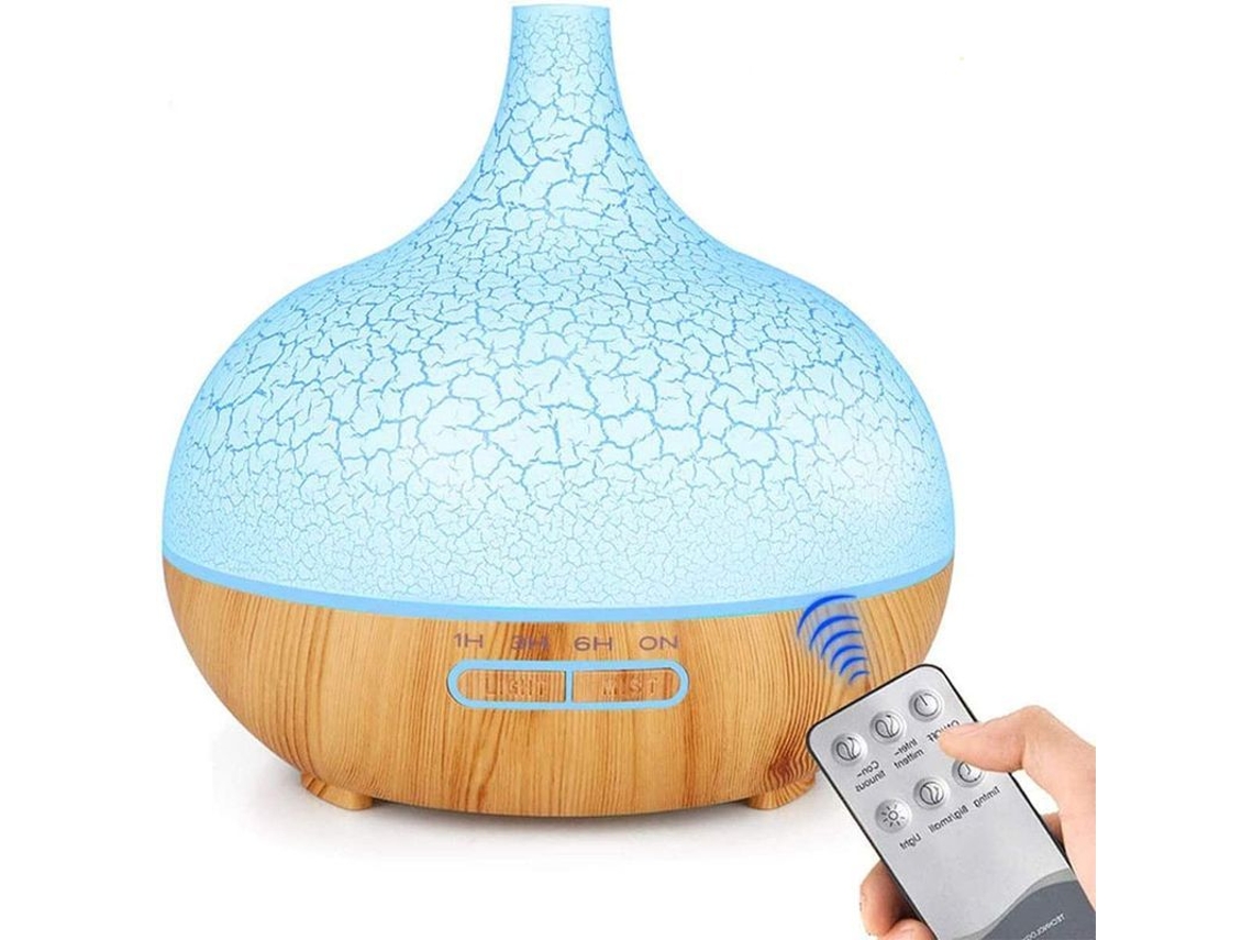Difusor De Aceites Esenciales De 400 Ml Con Temporizador, Humidificador Ultrasónico De Aromaterapia De Madera.