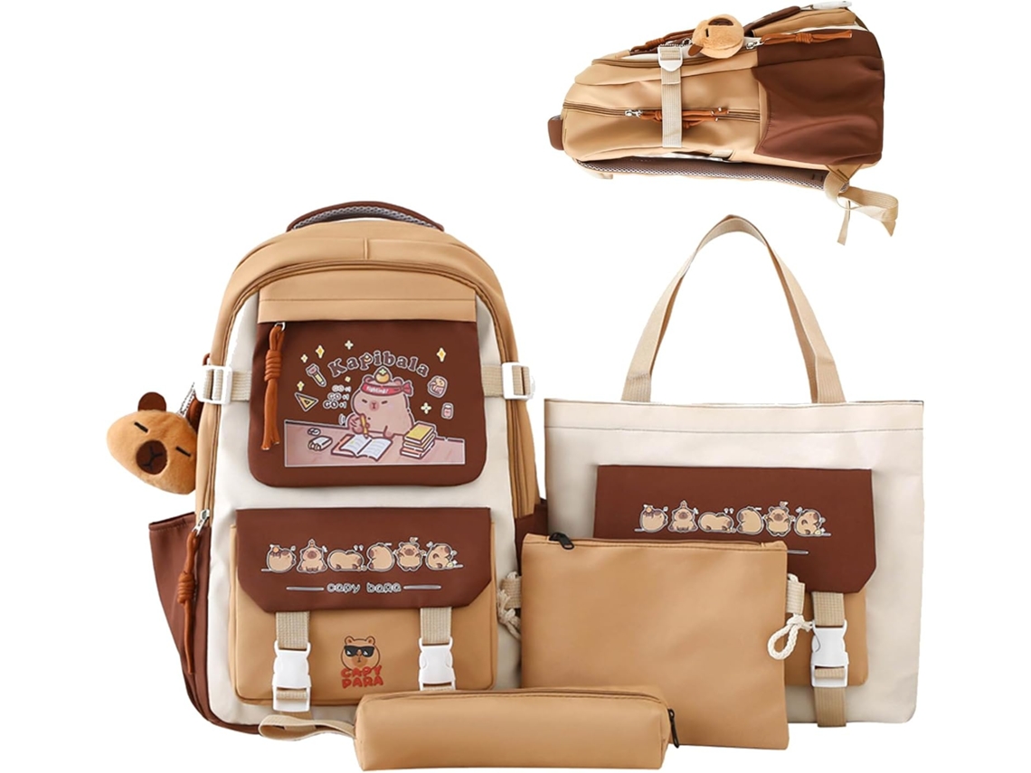 Mochila Infantil Capybara | 31 X 15 X 46 Cm | Gran Capacidad
