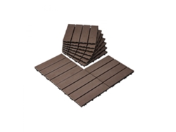 Conjunto de losetas antideslizantes WPC y suelo modular impermeable Tekmaquinas