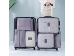 Paquete de 7 cubos organizadores de equipaje de viaje de tela Oxford, impermeables y resistentes a la suciedad.