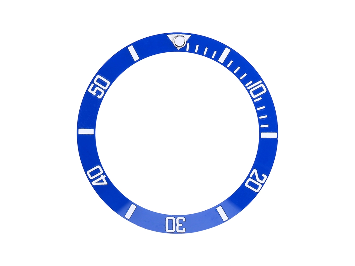Bisel Para Reloj, Cerámica Azul, 38 Mm, Repuesto, Resistente A Los Arañazos.