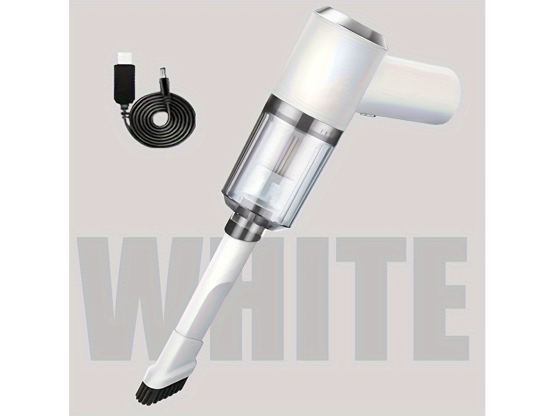 Aspiradora portátil para coche, batería dual, gran capacidad, ideal para limpiar coches y hogares, color blanco Siurn