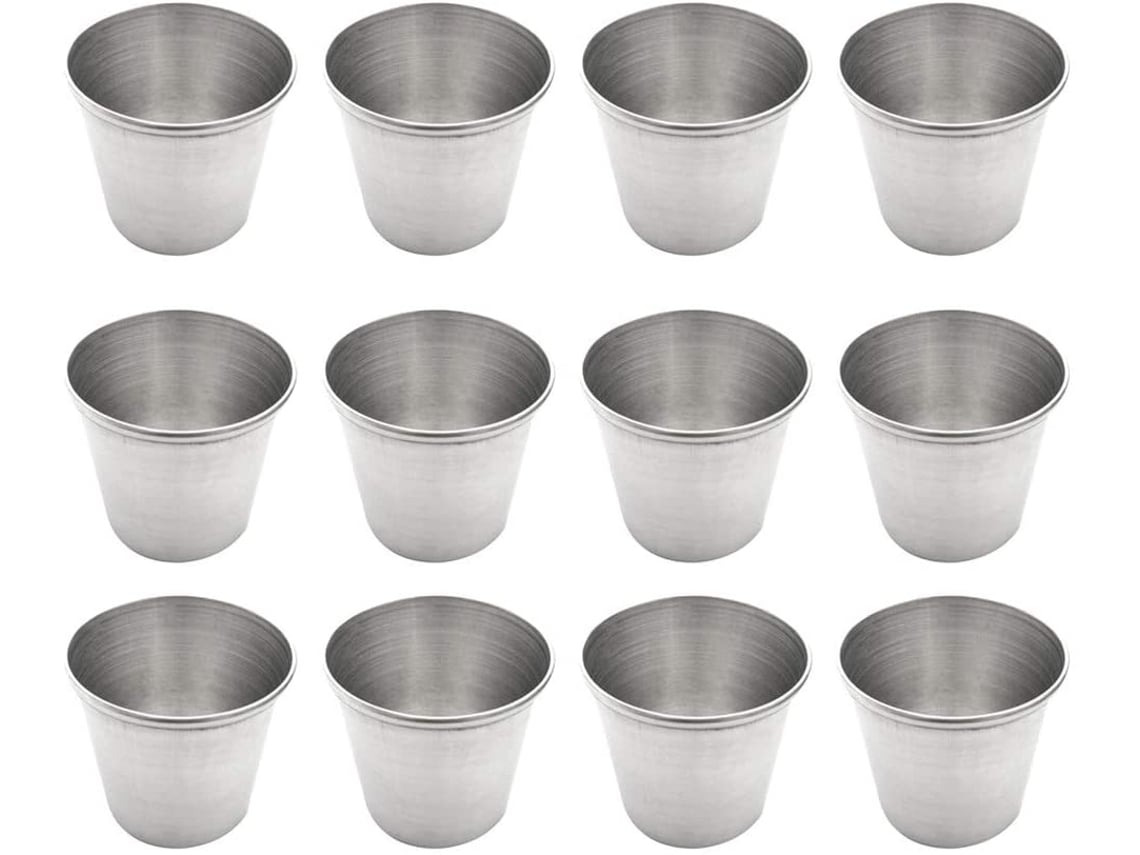 MEOIRUERY Elegantes tazas de disparo de acero inoxidable, superficie lisa inigualable para su experiencia de consumo