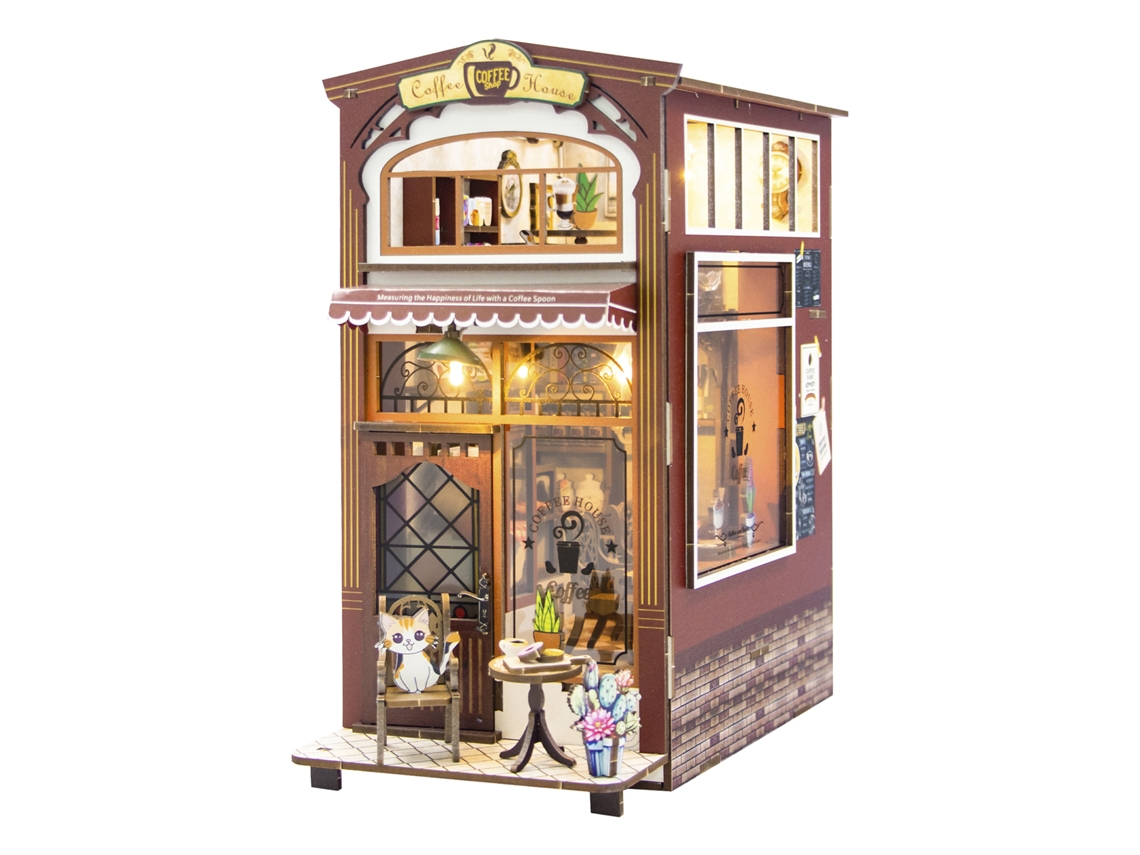 Restaurante De Autoservicio. Modelo 3d Con Tapa Y Luces Led. 22x13x25 Cm.