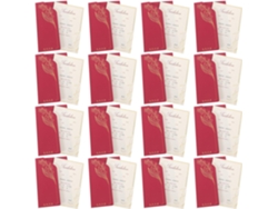 Juego De 20 Invitaciones De Boda Chinas Con Sobres, Tarjetas Rojas Para Banquete.