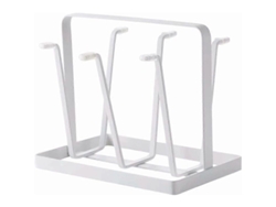 Porta Vasos De Acero Metalico Colgante Para Cocina Organizador De Tazas Con 6 Ganchos Rack De Secado Bebidas Color Negro