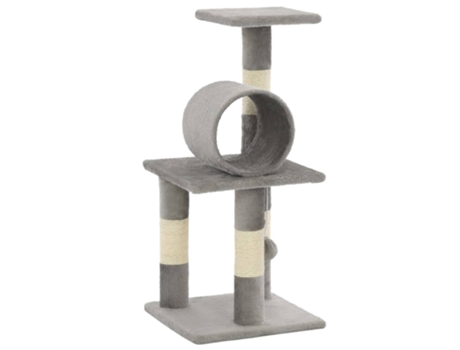 vidaXL Rascador para gatos con poste de sisal 65 cm gris