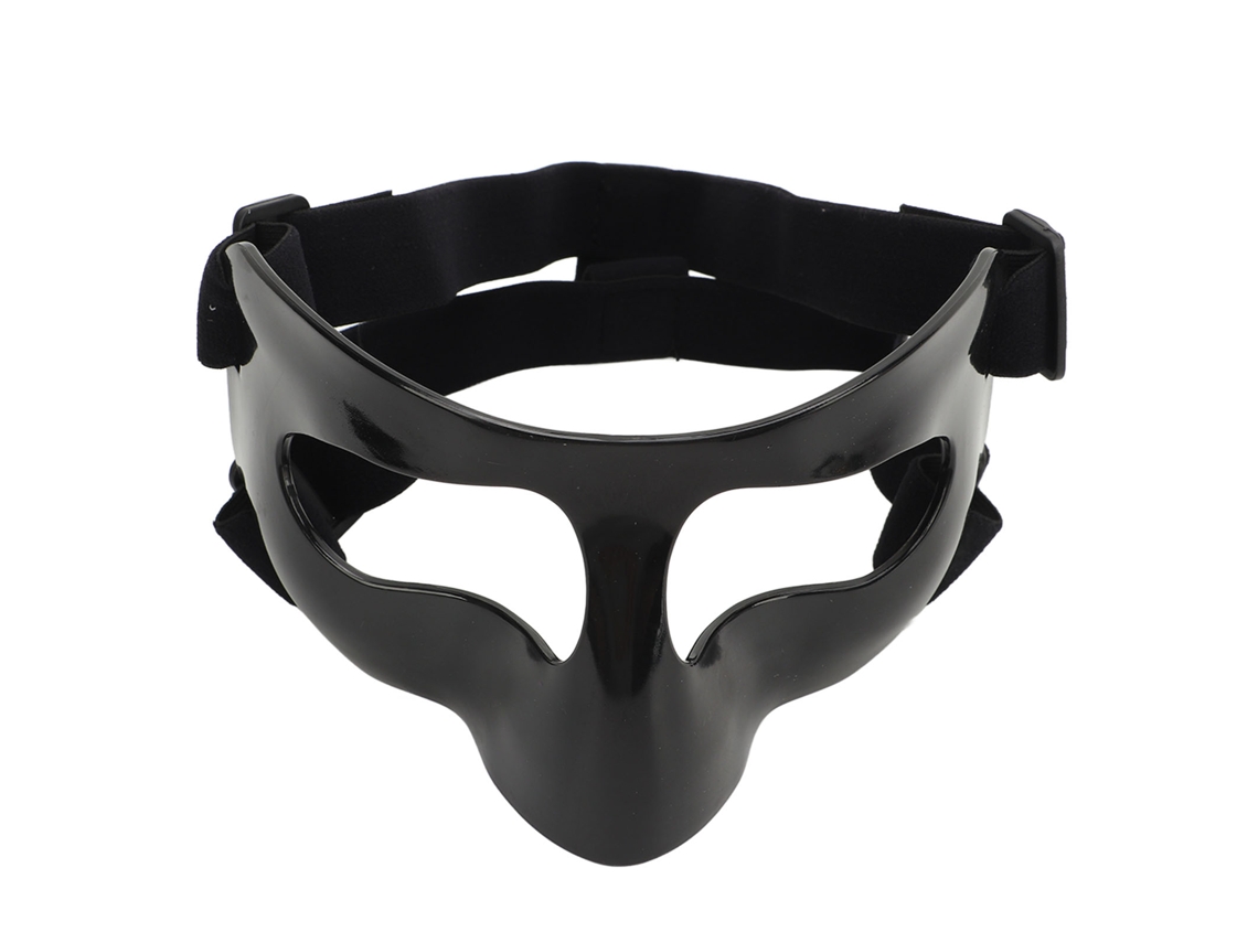 Protetor nasal com viseira para nariz quebrado, alça elástica ajustável, protetor facial resistente a impactos.