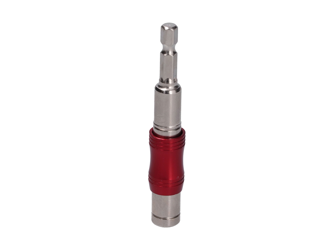 Portapuntas hexagonal de acero al cromo vanadio, cierre automático, rojo y plateado (sin marca)