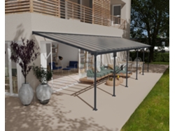 CANOPIA Feria Pérgola Cobertor de Terraza Aluminio 3X10,35 m Gris