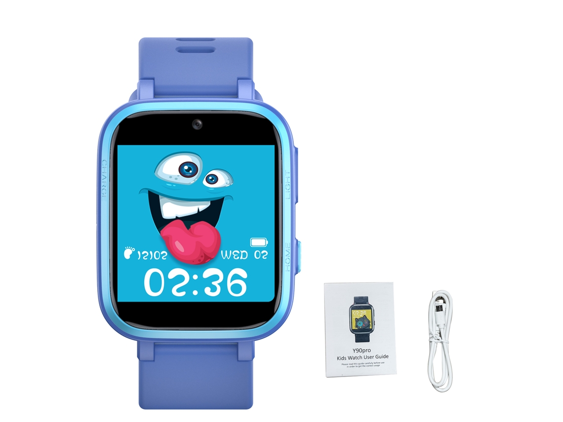 Reloj Inteligente Para Niños Con Cámara Dual, Música Y Linterna Para Niños Y Niñas, Color Azul