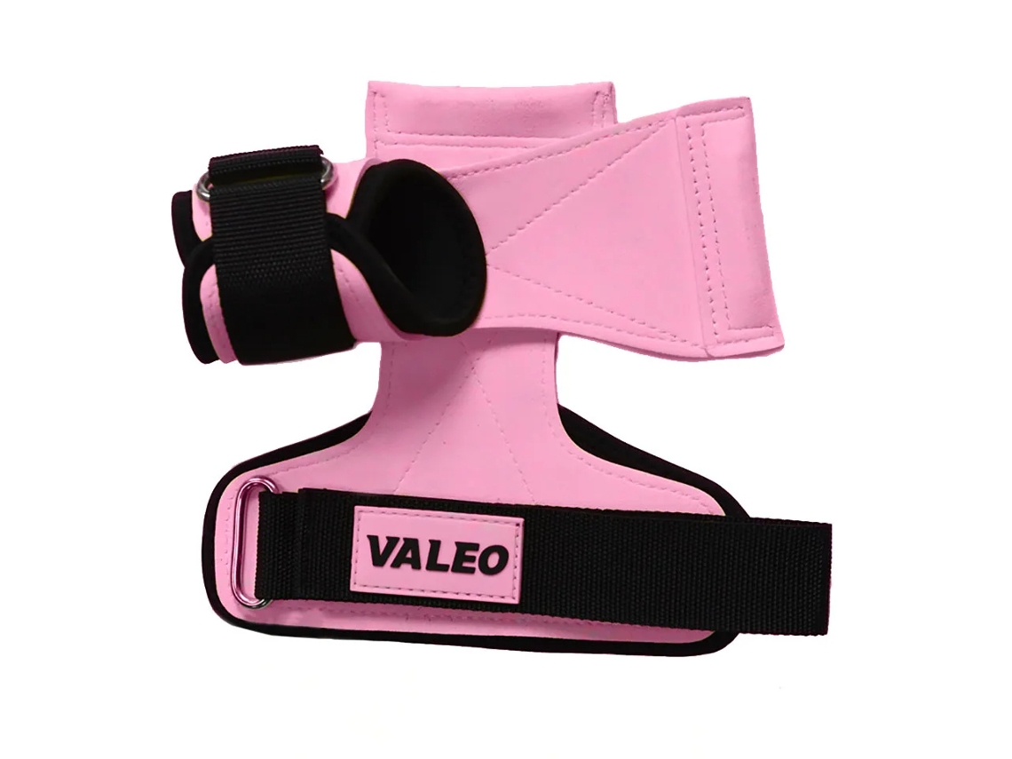 Muñequera ajustable para levantamiento de pesas, fitness, powerlifting y dominadas. Mdug (rosa, 1 par)
