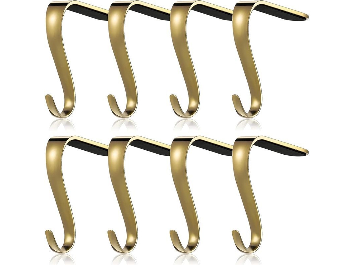 Soportes Metálicos Para Calcetines Navideños De Mantelcom Con Gancho Sin Clavos Para La Decoración De La Chimenea.