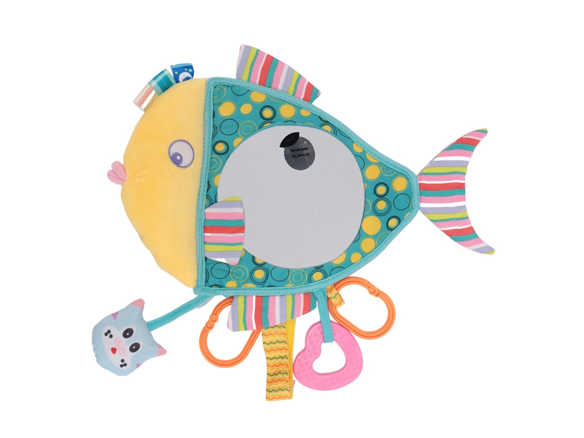 Espejo Retrovisor De Peluche Con Forma De Pez Para El Coche Del Bebé: Ajustable Para Mayor Diversión Y Seguridad.