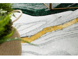Alfombra Emerald Exclusivo 1017 Glamour, Elegante Mármol Botella Verde / Oro (120 x 170 cm)