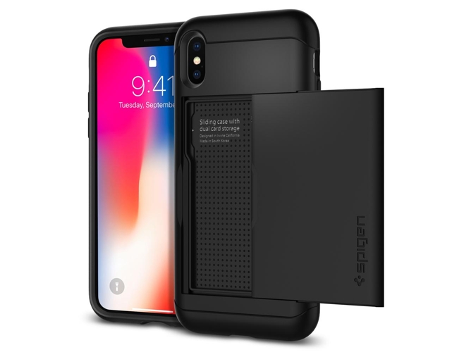 Funda iPhone X SPIGEN Slim Armor Negro