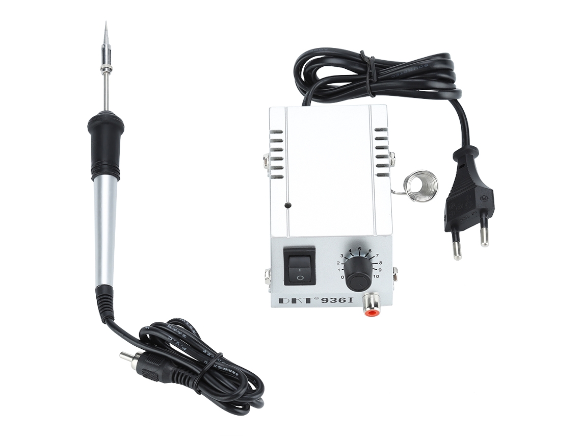Estación De Soldadura De 12 V Mínimo Con Ajuste De Temperatura Para Reparación De Teléfonos Móviles - Plateada