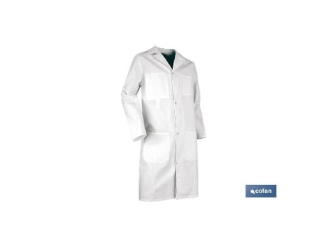 Bata blanca palette 100% algodón t-m