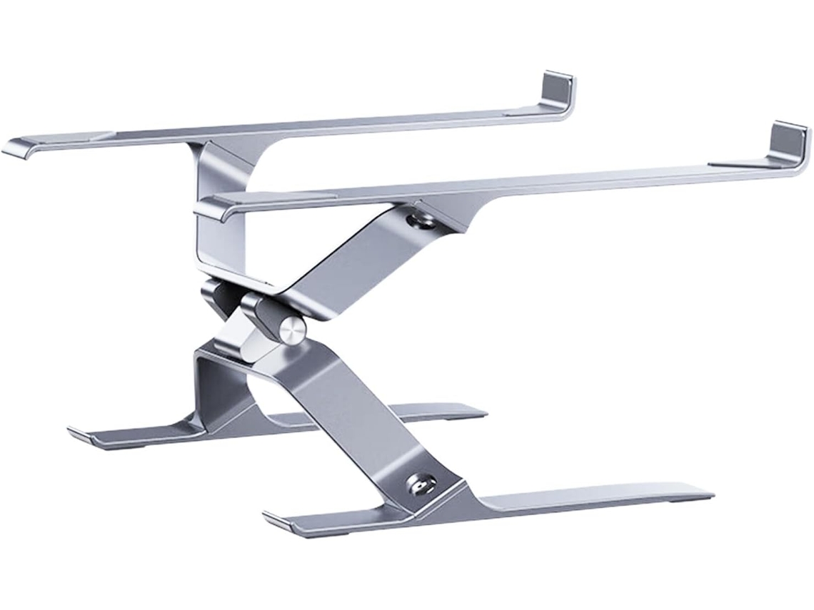 Soporte De Aluminio Para Portátil Con Altura Ajustable Y Rejillas De Ventilación.