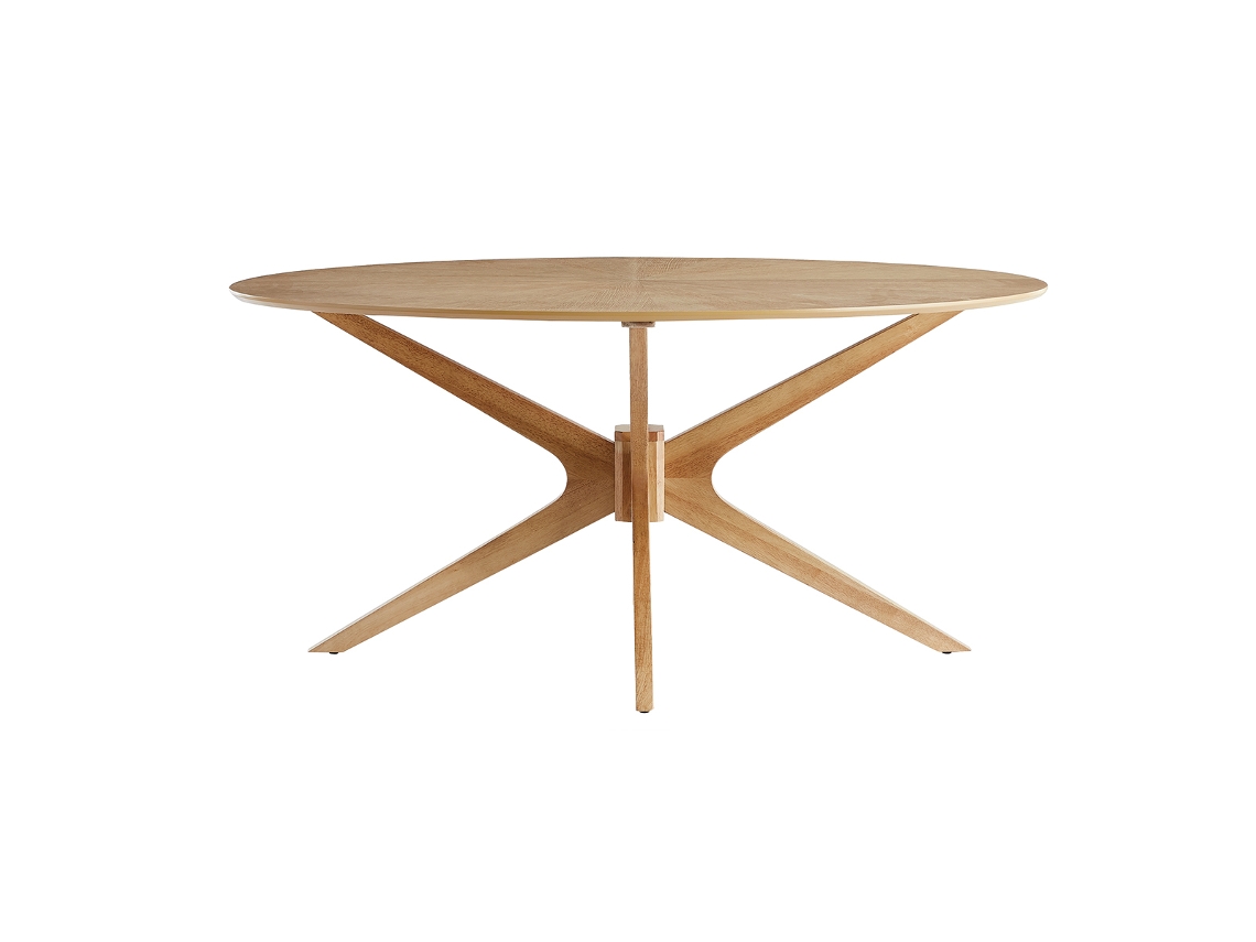 Mesa de comedor ovalada de diseño en roble 160cm DIELLI MILIBOO