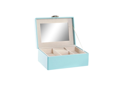 Caja-Joyero DKD Home Decor Verde PU Madera MDF (17 x 13 x 8,5 cm)