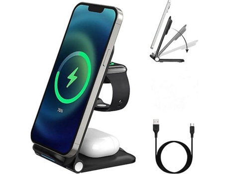3 In 1 Wireless Fast Charger For Mobile Phone Earphone Smart Watch Charging Stand