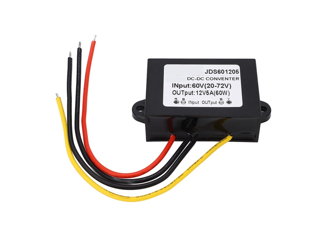 Conversor Dc Para Dc Buck Ajustável 60v(20‑72v) Para 12v 5a Fonte De Alimentação De Resina Epóxi Com Shell Pp