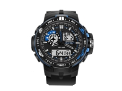 Reloj Deportivo Digital Hombre Impermeable Con Luz Nocturna Y Calendario Negro+azul