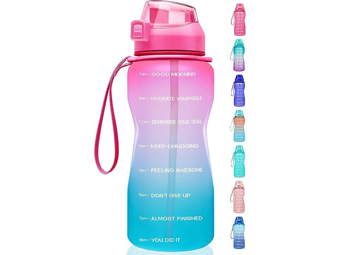 2026altiro-botella De Agua Motivacional De 1,9 L/64 Oz Con Temporizador Y Pajita Para Una Hidratación Diaria.