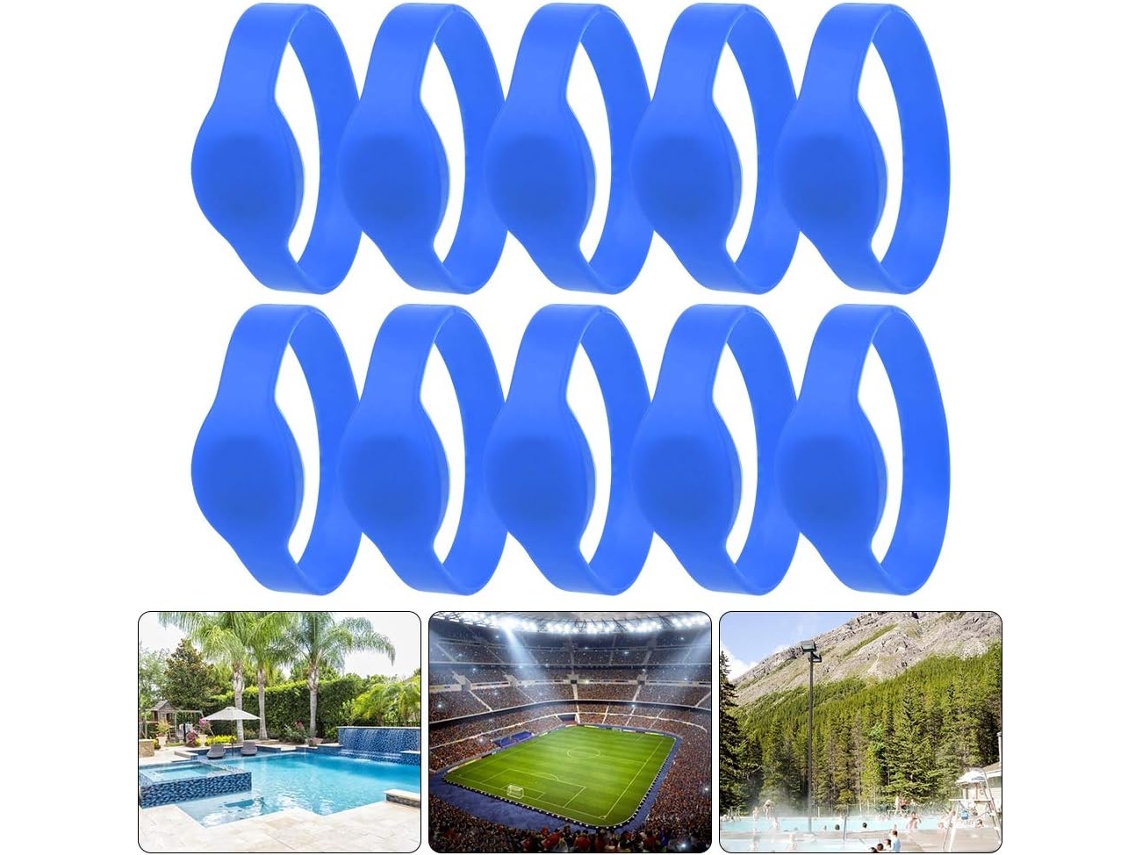 Pulsera De Silicona Con Tarjeta Ic Impermeable Para Sauna Y Piscina (10 Unidades), 13,56 Mhz, Contro